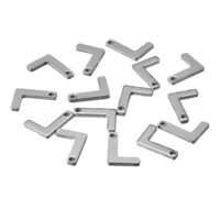 50 Pcs/package Simple Style Letter Stainless Steel Pendant Jewelry Accessories sku image 12