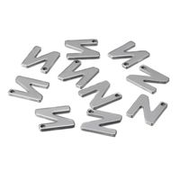 50 Pcs/package Simple Style Letter Stainless Steel Pendant Jewelry Accessories sku image 14