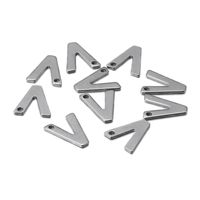 50 Pcs/package Simple Style Letter Stainless Steel Pendant Jewelry Accessories sku image 22