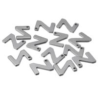 50 Pcs/package Simple Style Letter Stainless Steel Pendant Jewelry Accessories sku image 26