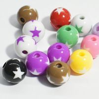 50 Arylic Star Heart Shape Ball Beads sku image 51