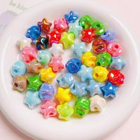 10 Pcs/package Ig Style Simple Style Pentagram Plastic Plating Beads Jewelry Accessories sku image 18
