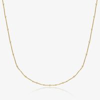 Ig Style Vintage Style Simple Style Solid Color Sterling Silver Beaded Plating 18k Gold Plated White Gold Plated Necklace sku image 1