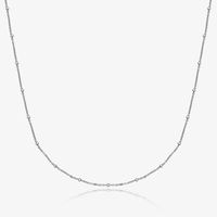 Ig Style Vintage Style Simple Style Solid Color Sterling Silver Beaded Plating 18k Gold Plated White Gold Plated Necklace sku image 2
