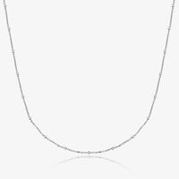 Ig Style Vintage Style Simple Style Solid Color Sterling Silver Beaded Plating 18k Gold Plated White Gold Plated Necklace sku image 3