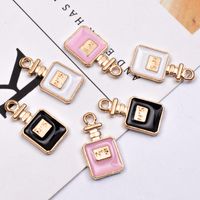 10 Pcs/package Simple Style Perfume Bottle Alloy Enamel Jewelry Accessories main image 1