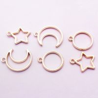 10 Pcs/package Simple Style Circle Star Moon Alloy Plating Jewelry Accessories main image 5
