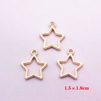 10 Pcs/package Simple Style Circle Star Moon Alloy Plating Jewelry Accessories main image 4