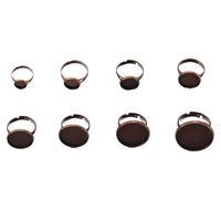 10 PCS/Package Copper Solid Color Ring Accessories Simple Style main image 3