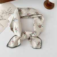 Women's Elegant Sweet Printing Cotton And Linen Silk Scarf sku image 8