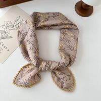 Women's Elegant Sweet Printing Cotton And Linen Silk Scarf sku image 3