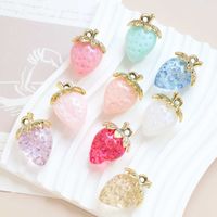 1 Piece Sweet Strawberry Arylic Artificial Crystal Pendant Jewelry Accessories main image 3