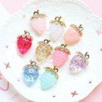 1 Piece Sweet Strawberry Arylic Artificial Crystal Pendant Jewelry Accessories main image 4