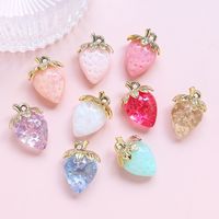 1 Piece Sweet Strawberry Arylic Artificial Crystal Pendant Jewelry Accessories main image 1