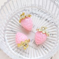 1 Piece Sweet Strawberry Arylic Artificial Crystal Pendant Jewelry Accessories sku image 4