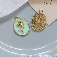 10 Pcs/package Sweet Rose Alloy Enamel Inlay Jewelry Accessories sku image 4