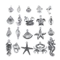 30pcs Beach Simple Style Conch Shell Fish Alloy Plating Pendant Jewelry Accessories main image 1