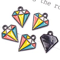 10 Pcs/package Simple Style Diamonds Alloy Enamel Jewelry Accessories main image 5
