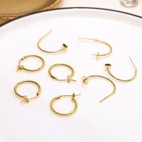 10 PCS/Package Copper Solid Color Ear Stud Accessories Simple Style main image 2