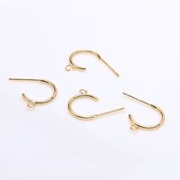 10 PCS/Package Copper Solid Color Ear Stud Accessories Simple Style sku image 3