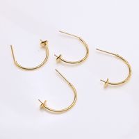 10 PCS/Package Copper Solid Color Ear Stud Accessories Simple Style sku image 5