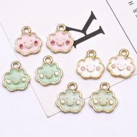 10 Pcs/package Cute Clouds Emoji Face Alloy Enamel Jewelry Accessories main image 4
