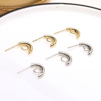 10 PCS/Package Copper Solid Color Ear Stud Accessories Simple Style main image 4