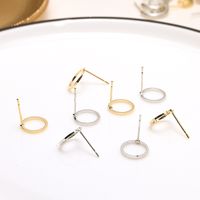 10 PCS/Package Copper Solid Color Ear Stud Accessories Simple Style main image 5