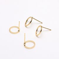 10 PCS/Package Copper Solid Color Ear Stud Accessories Simple Style sku image 1