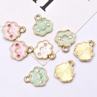 10 Pcs/package Cute Clouds Emoji Face Alloy Enamel Jewelry Accessories main image 2