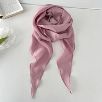 Women's Elegant Retro Solid Color Polyester Silk Scarf sku image 9