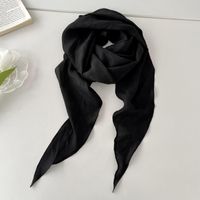 Women's Elegant Retro Solid Color Polyester Silk Scarf sku image 3