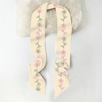 Women's Elegant Rose Polyester Printing Silk Scarf sku image 2