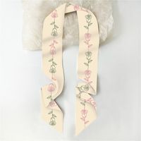 Women's Elegant Rose Polyester Printing Silk Scarf main image 2