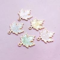 10 Pcs/package Simple Style Maple Leaf Alloy Enamel Jewelry Accessories main image 5