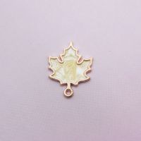10 Pcs/package Simple Style Maple Leaf Alloy Enamel Jewelry Accessories sku image 1