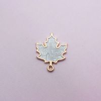 10 Pcs/package Simple Style Maple Leaf Alloy Enamel Jewelry Accessories sku image 4