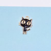 10 Pcs/package Cute Cat Alloy Enamel Jewelry Accessories sku image 1