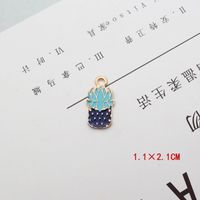 10 Pcs/package Simple Style Cactus Plant Alloy Enamel Jewelry Accessories sku image 4