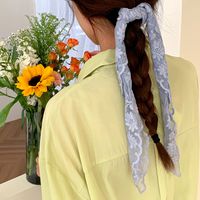Women's Fairy Style Sweet Flower Lace Hollow Out Silk Scarf main image 5