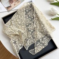 Women's Fairy Style Sweet Flower Lace Hollow Out Silk Scarf sku image 7