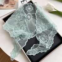 Women's Fairy Style Sweet Flower Lace Hollow Out Silk Scarf sku image 12