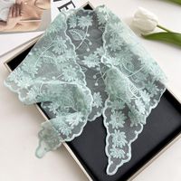 Women's Fairy Style Sweet Flower Lace Hollow Out Silk Scarf sku image 4