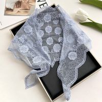 Women's Fairy Style Sweet Flower Lace Hollow Out Silk Scarf sku image 14