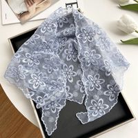 Women's Fairy Style Sweet Flower Lace Hollow Out Silk Scarf sku image 6