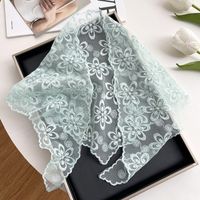 Women's Fairy Style Sweet Flower Lace Hollow Out Silk Scarf sku image 8