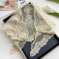 Women's Fairy Style Sweet Flower Lace Hollow Out Silk Scarf sku image 11