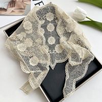 Women's Fairy Style Sweet Flower Lace Hollow Out Silk Scarf sku image 15