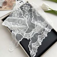 Women's Fairy Style Sweet Flower Lace Hollow Out Silk Scarf sku image 9