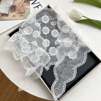Women's Fairy Style Sweet Flower Lace Hollow Out Silk Scarf sku image 13